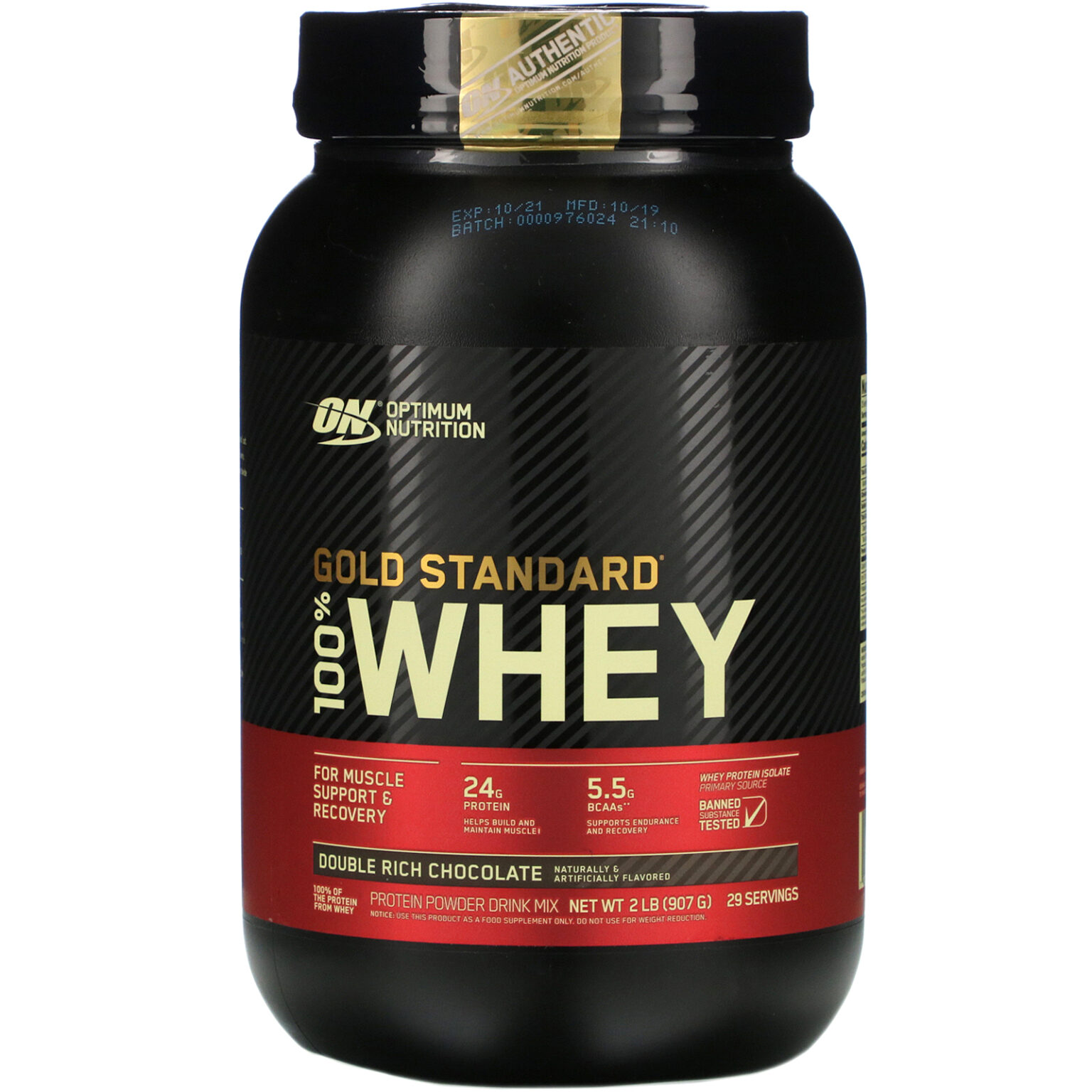 Optimum Nutrition ON Gold Standard 100 Whey Protein Powder 2 Lbs 